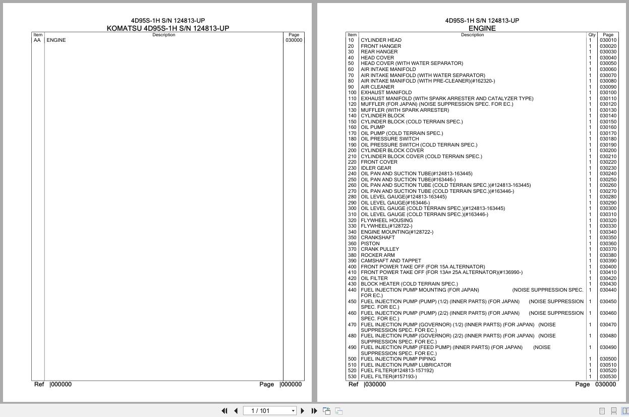 Komatsu Engine 4D95S 1H 124813 UP Parts Catalog (1)