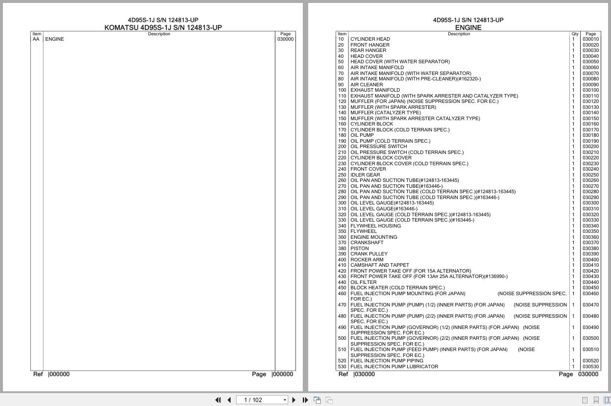 Komatsu Engine 4D95S 1J 124813 UP Parts Catalog (1)