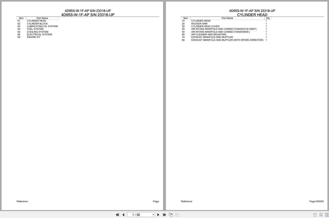 Komatsu Engine 4D95S W 1F AP 23318 UP Parts Catalog (1)