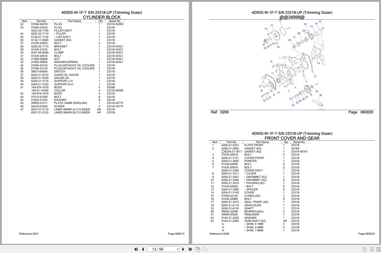 Komatsu Engine 4D95S W 1F T 23318 UP Parts Catalog (2)