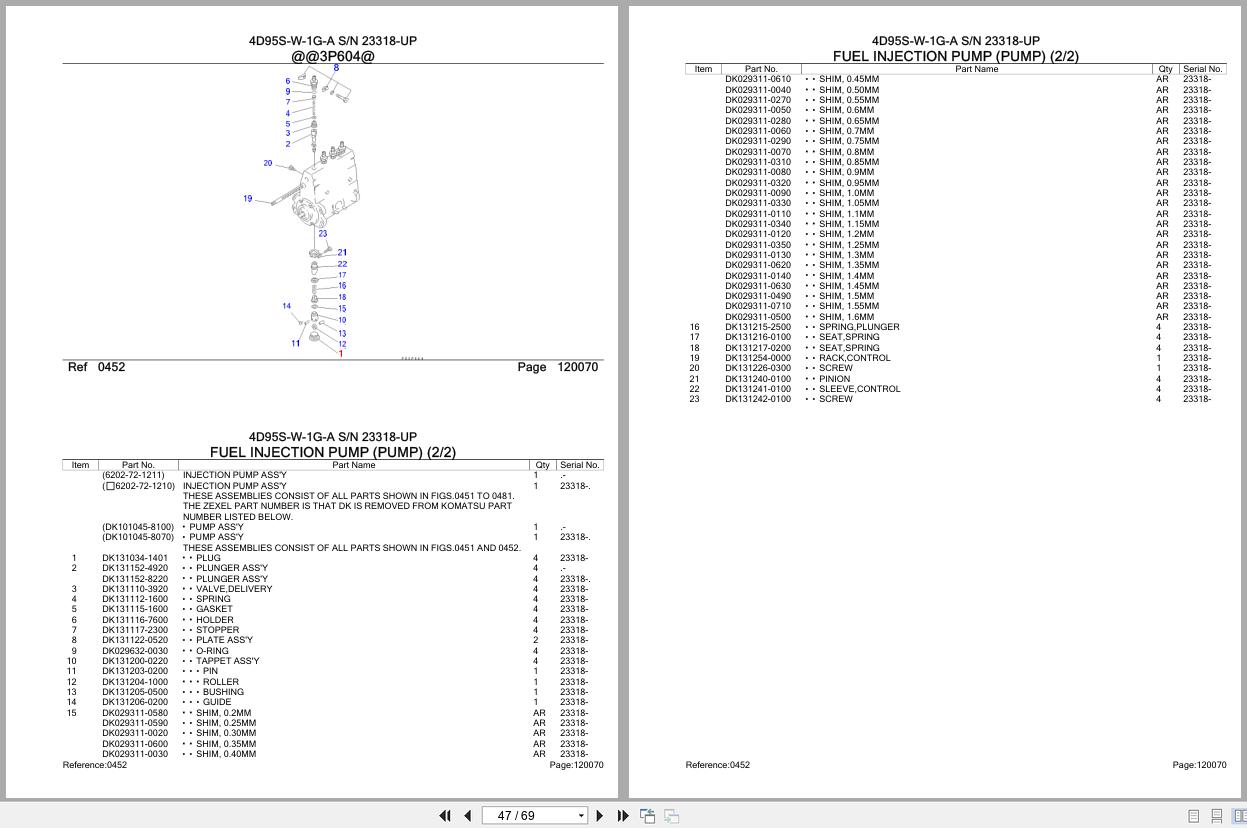 Komatsu Engine 4D95S W 1G A 23318 UP Parts Catalog (2)