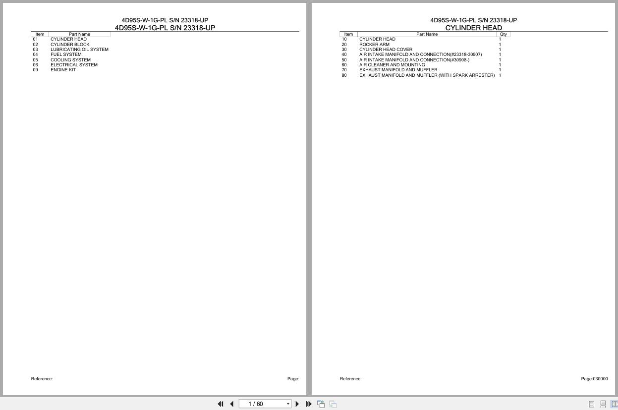 Komatsu Engine 4D95S W 1G PL 23318 UP Parts Catalog (1)