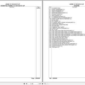 Komatsu Engine 4D98E 1C 00101 UP Parts Catalog (1)