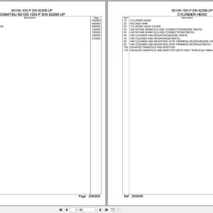 Komatsu Engine 6D105 1DD P 92268 UP Parts Catalog (1)