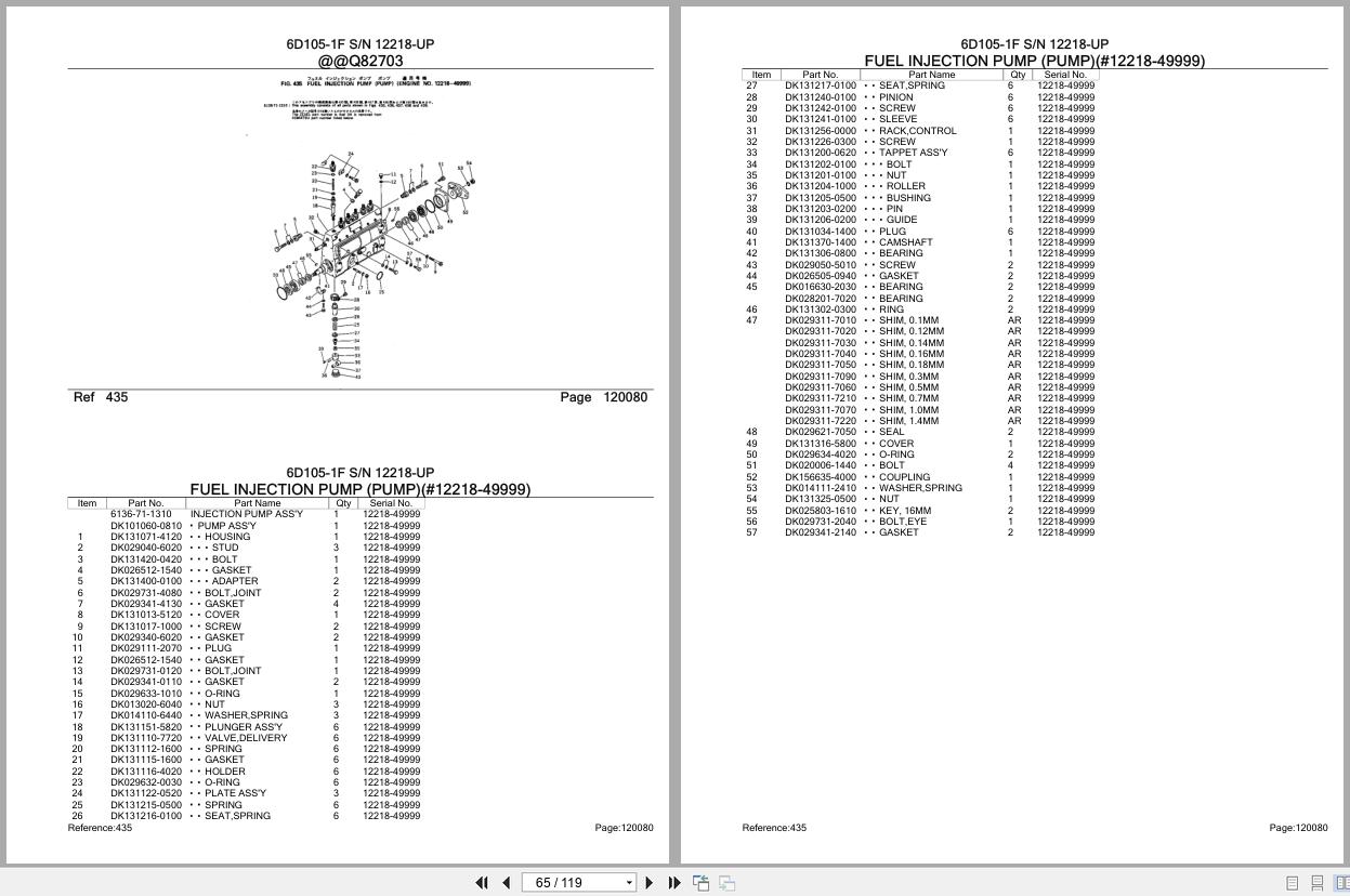 Komatsu Engine 6D105 1F 12218 UP Parts Catalog (2)