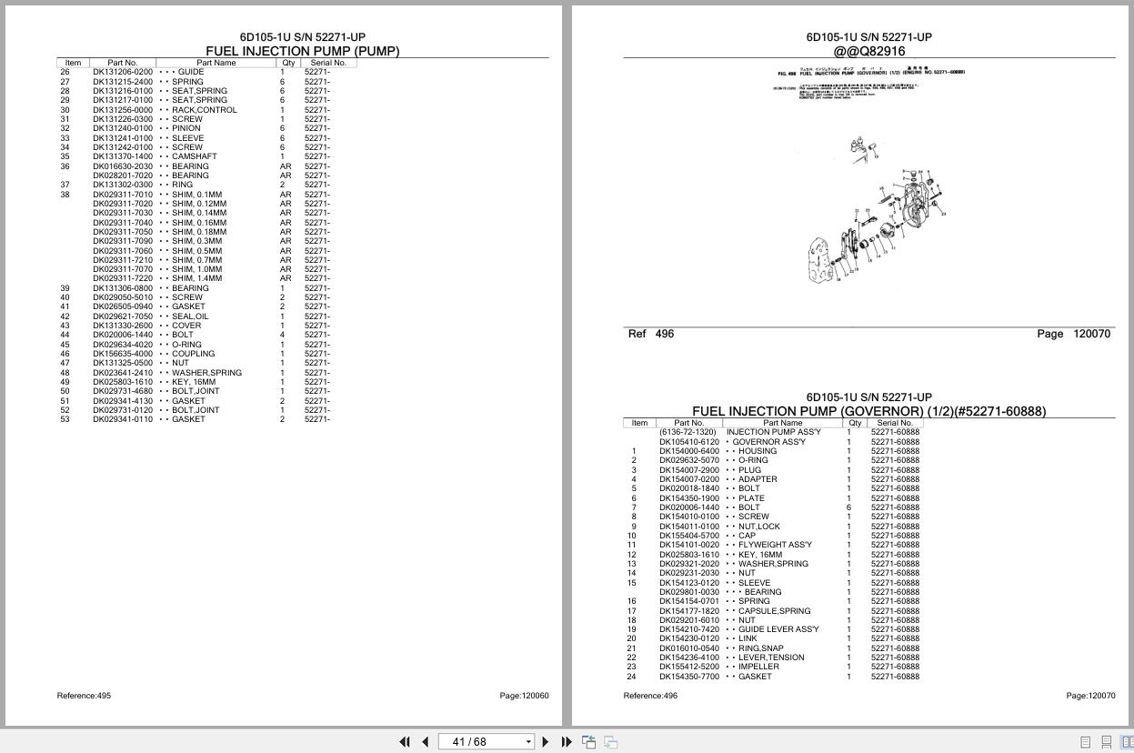 Komatsu Engine 6D105 1U 52271 UP Parts Catalog (2)