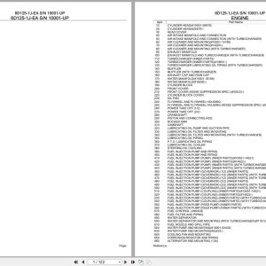 Komatsu Engine 6D125 1J EA 10001 UP Parts Catalog (1)
