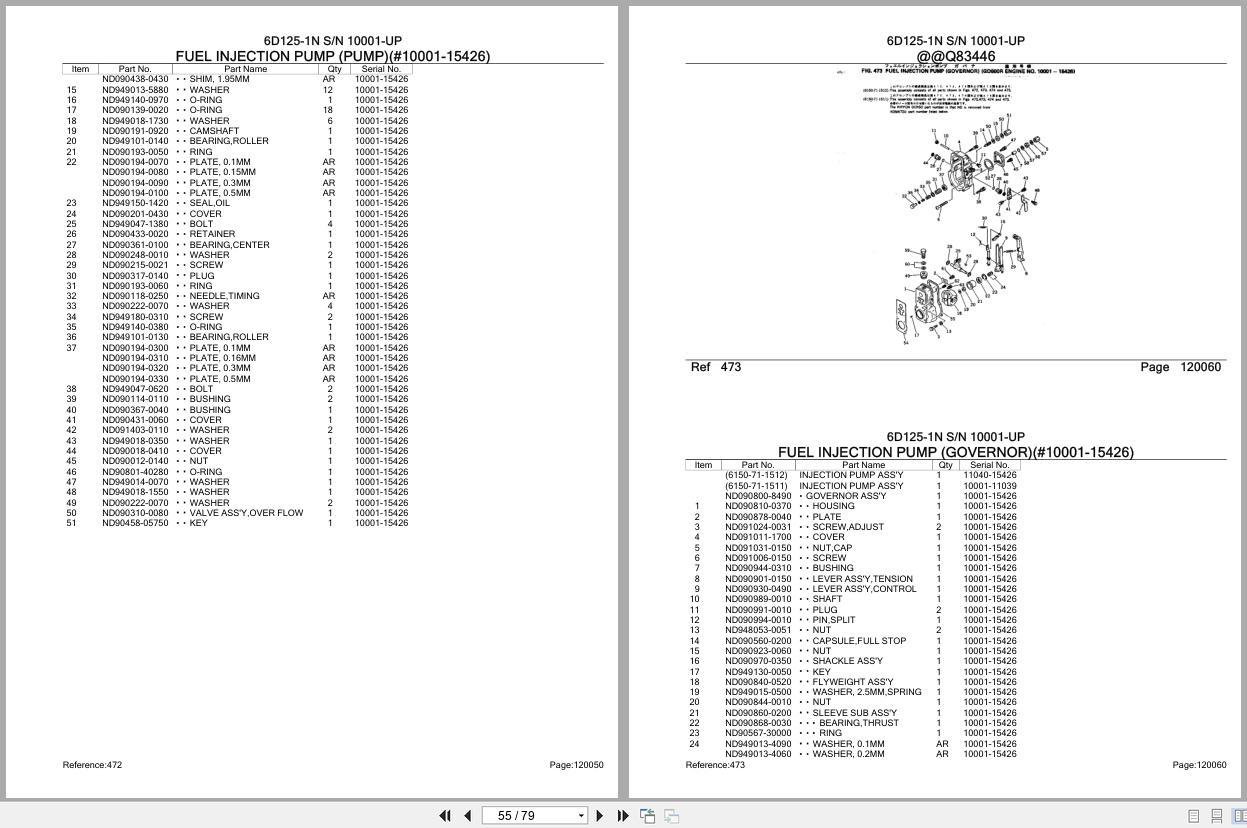 Komatsu Engine 6D125 1N 10001 UP Parts Catalog (2)
