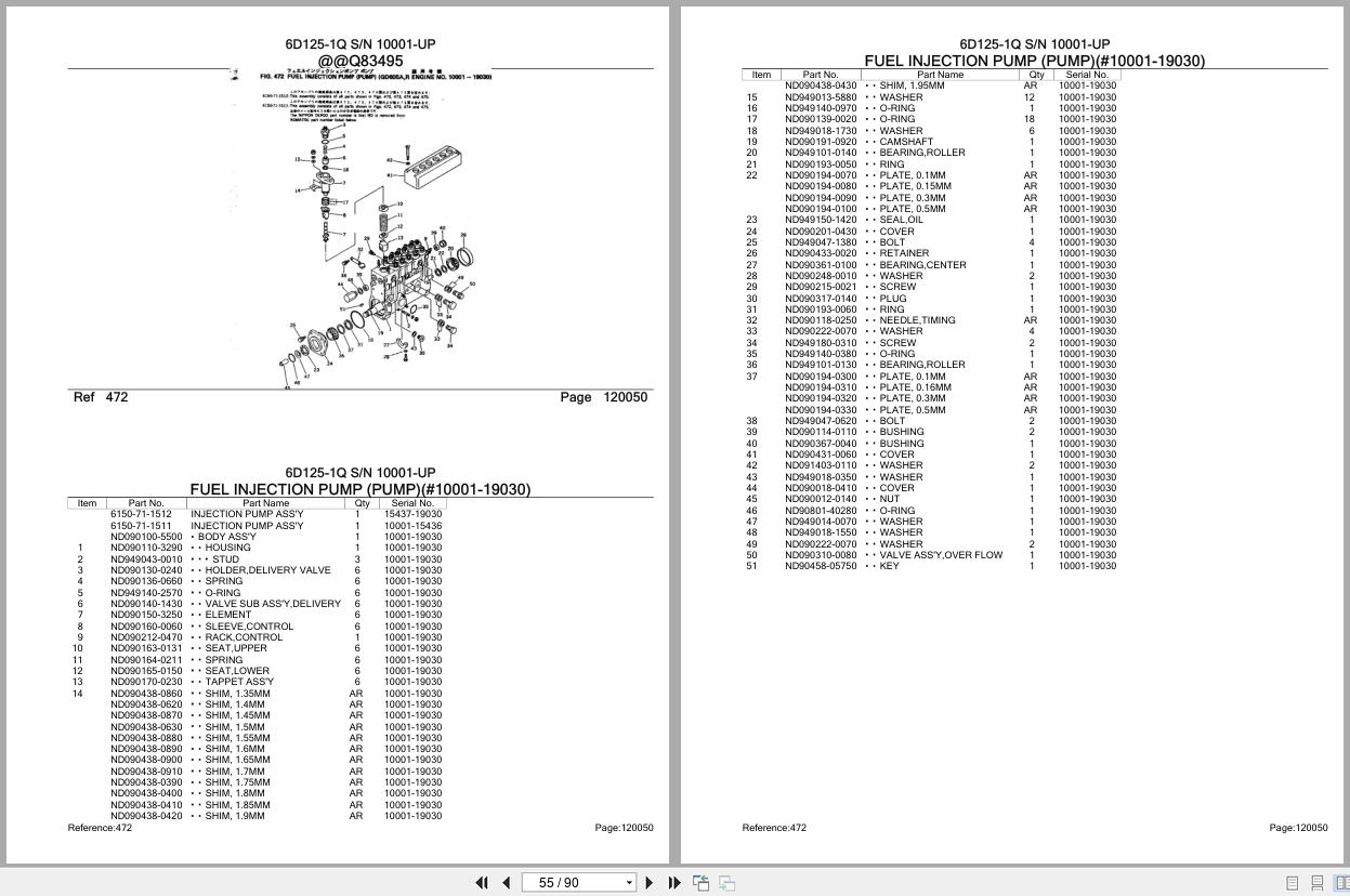 Komatsu Engine 6D125 1Q 10001 UP Parts Catalog (2)