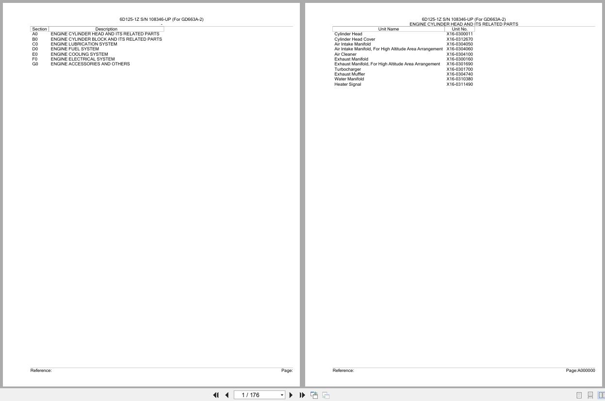 Komatsu Engine 6D125 1Z 108346 UP Parts Catalog (1)