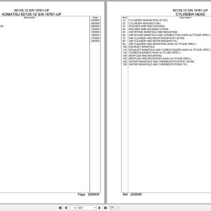 Komatsu Engine 6D125 1Z 19761 UP Parts Catalog (1)