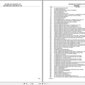 Komatsu Engine 6D125E 2A 5 60721 UP Parts Catalog (1)
