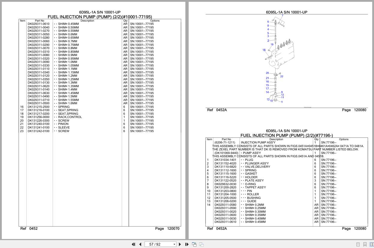 Komatsu Engine 6D95L 1A 10001 UP Parts Catalog (2)