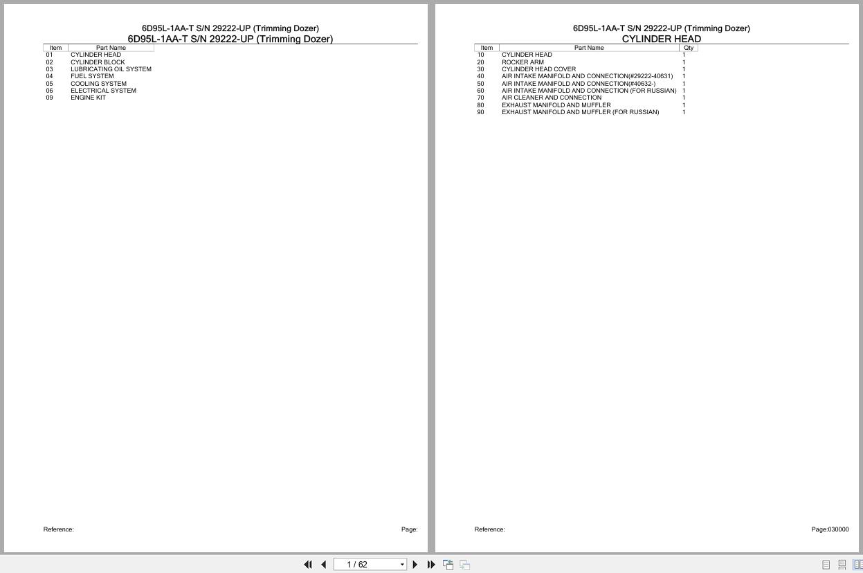 Komatsu Engine 6D95L 1AA T 29222 UP Parts Catalog (1)