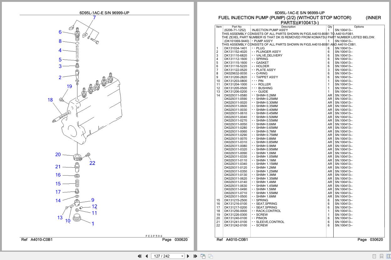 Komatsu Engine 6D95L 1AC E 96999 UP Parts Catalog (3)