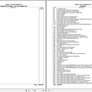 Komatsu Engine 6D95L 1AD 96999 UP Parts Catalog (1)