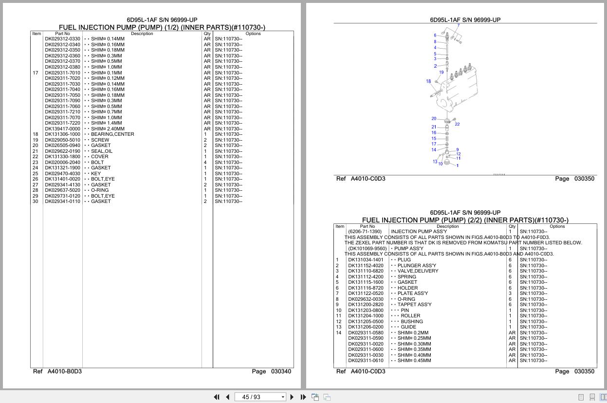 Komatsu Engine 6D95L 1AF 96999 UP Parts Catalog (2)