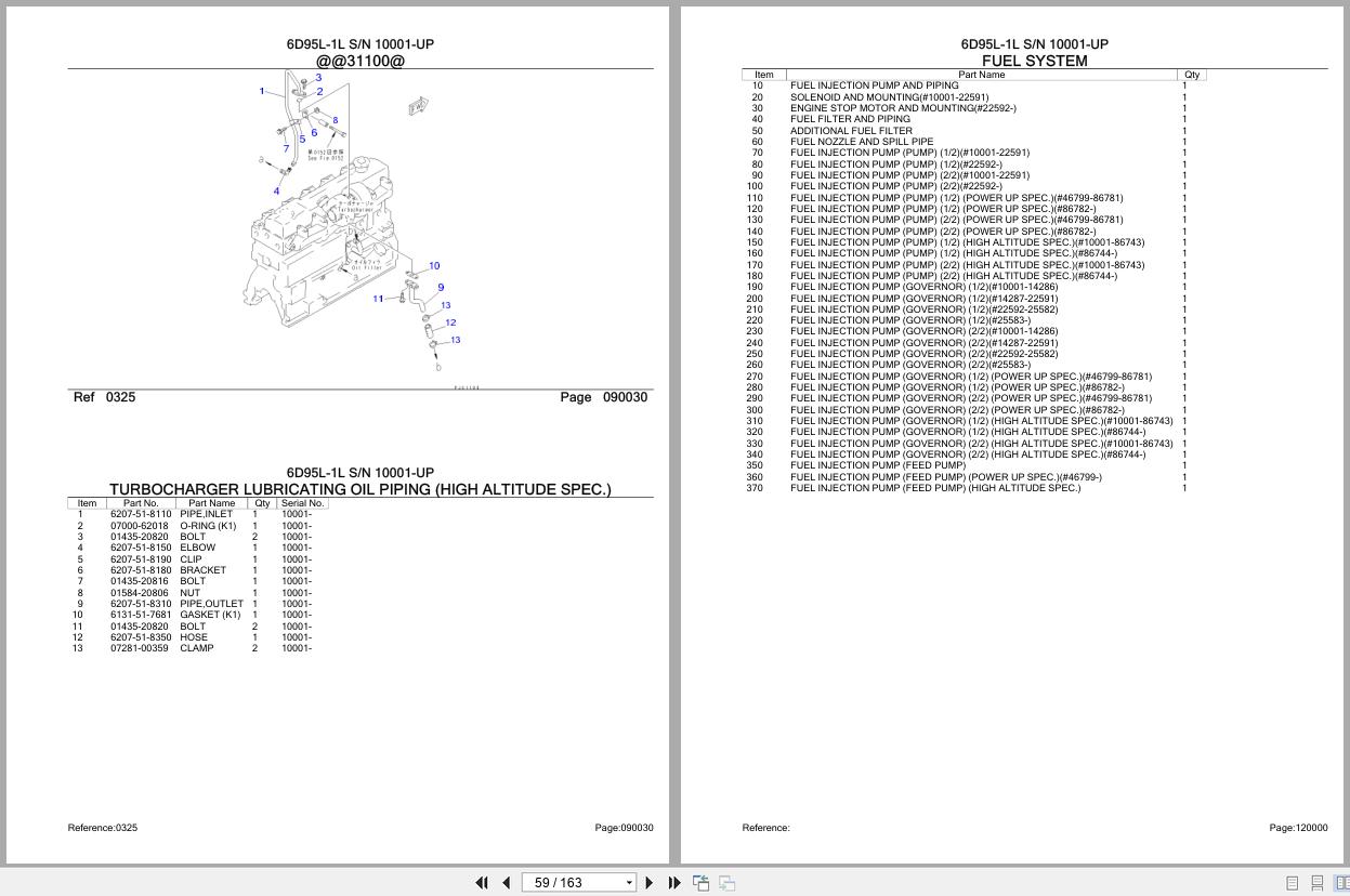Komatsu Engine 6D95L 1L 10001 UP Parts Catalog (2)