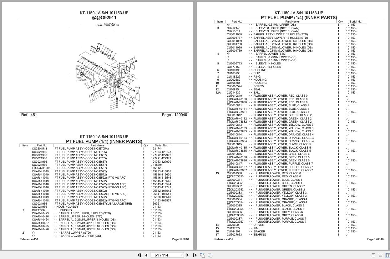 Komatsu Engine KT 1150 1A 101153 UP Parts Catalog (2)