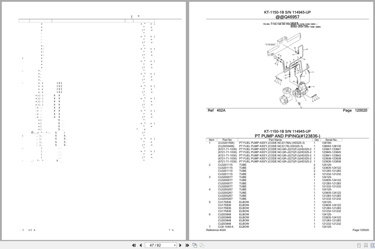 Komatsu Engine KT 1150 1B 114945 UP Parts Catalog (2)