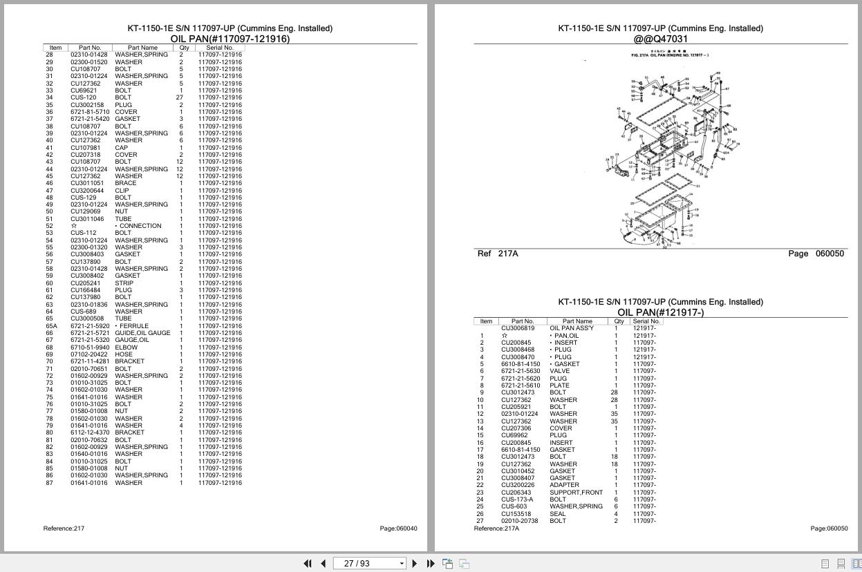 Komatsu Engine KT 1150 1E 117097 UP Parts Catalog (2)
