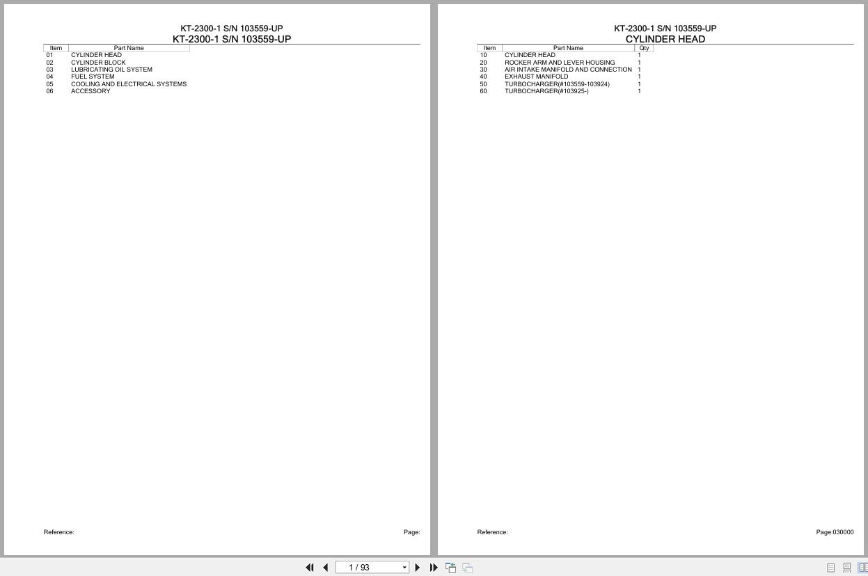 Komatsu Engine KT 2300 1 103559 UP Parts Catalog (1)