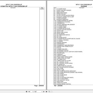 Komatsu Engine MTA11 23555298 UP Parts Catalog (1)