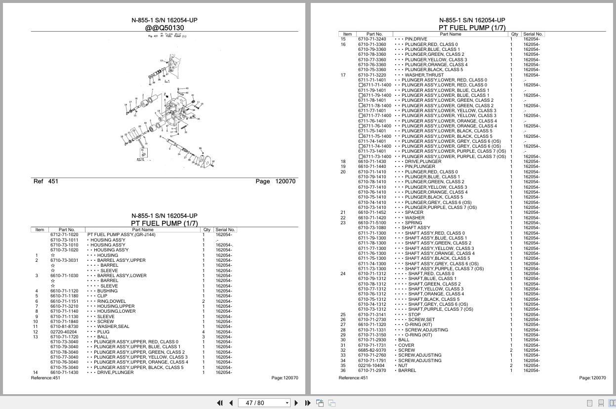 Komatsu Engine N 855 1 162054 UP Parts Catalog (2)