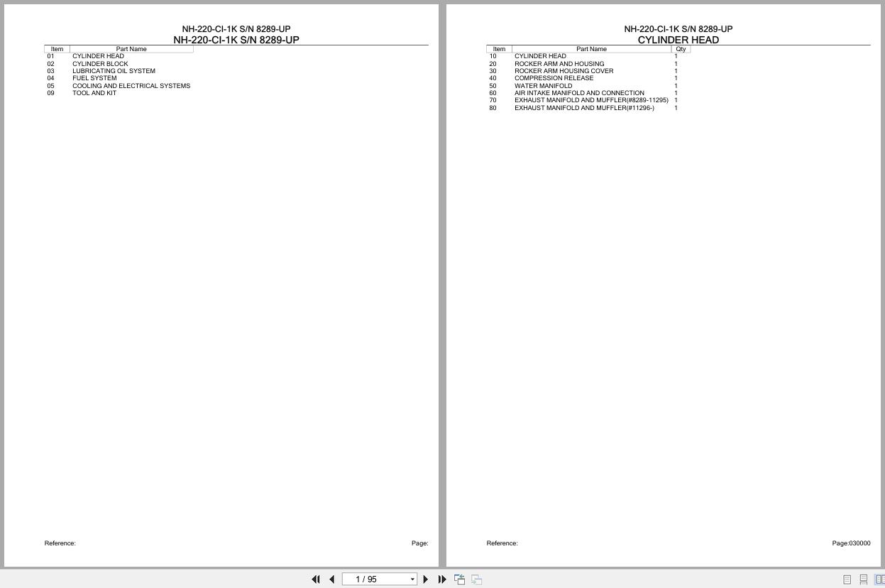 Komatsu Engine NH 220 CI 1K 8289 UP Parts Catalog (1)