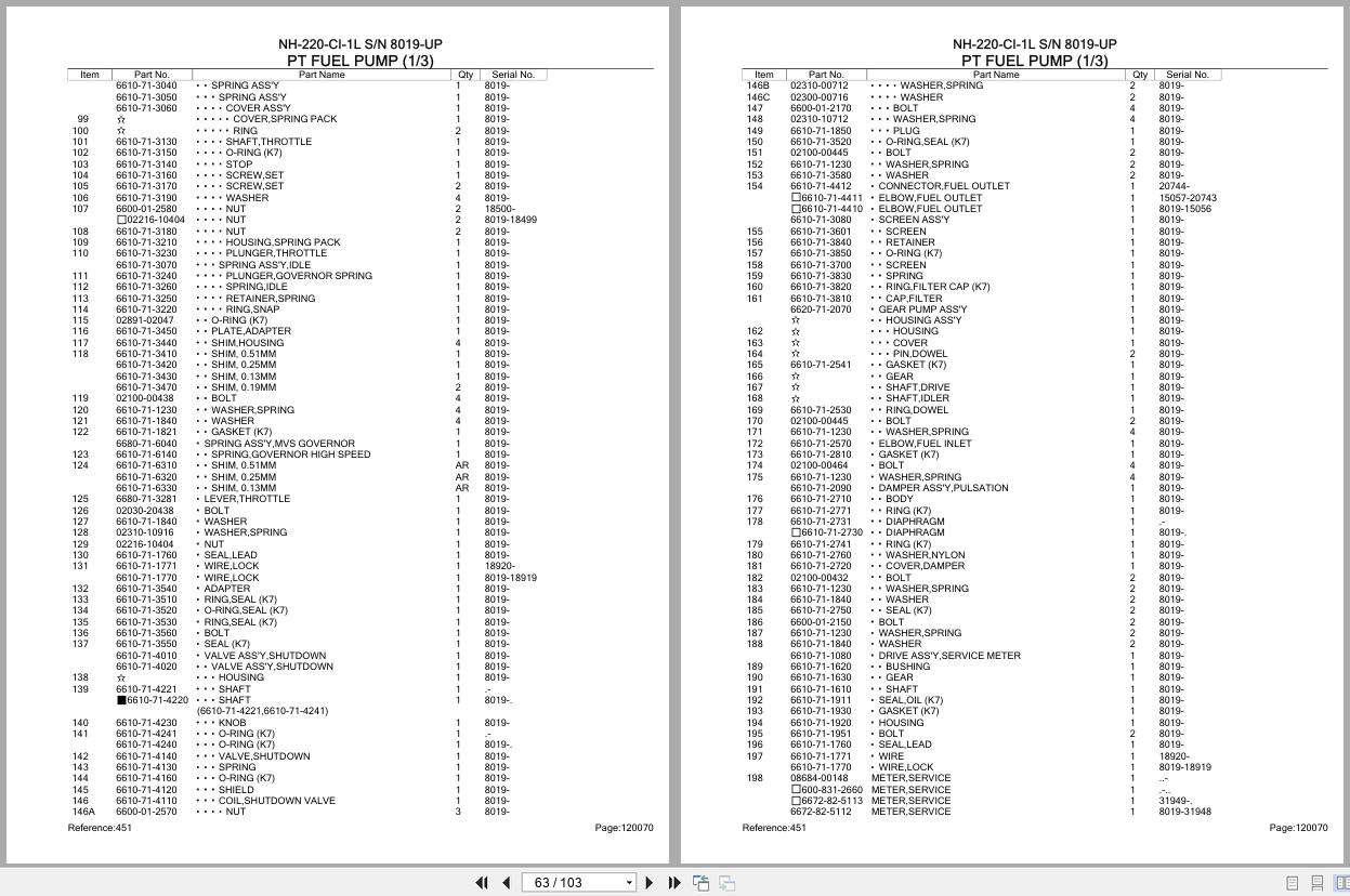 Komatsu Engine NH 220 CI 1L 8019 UP Parts Catalog (2)