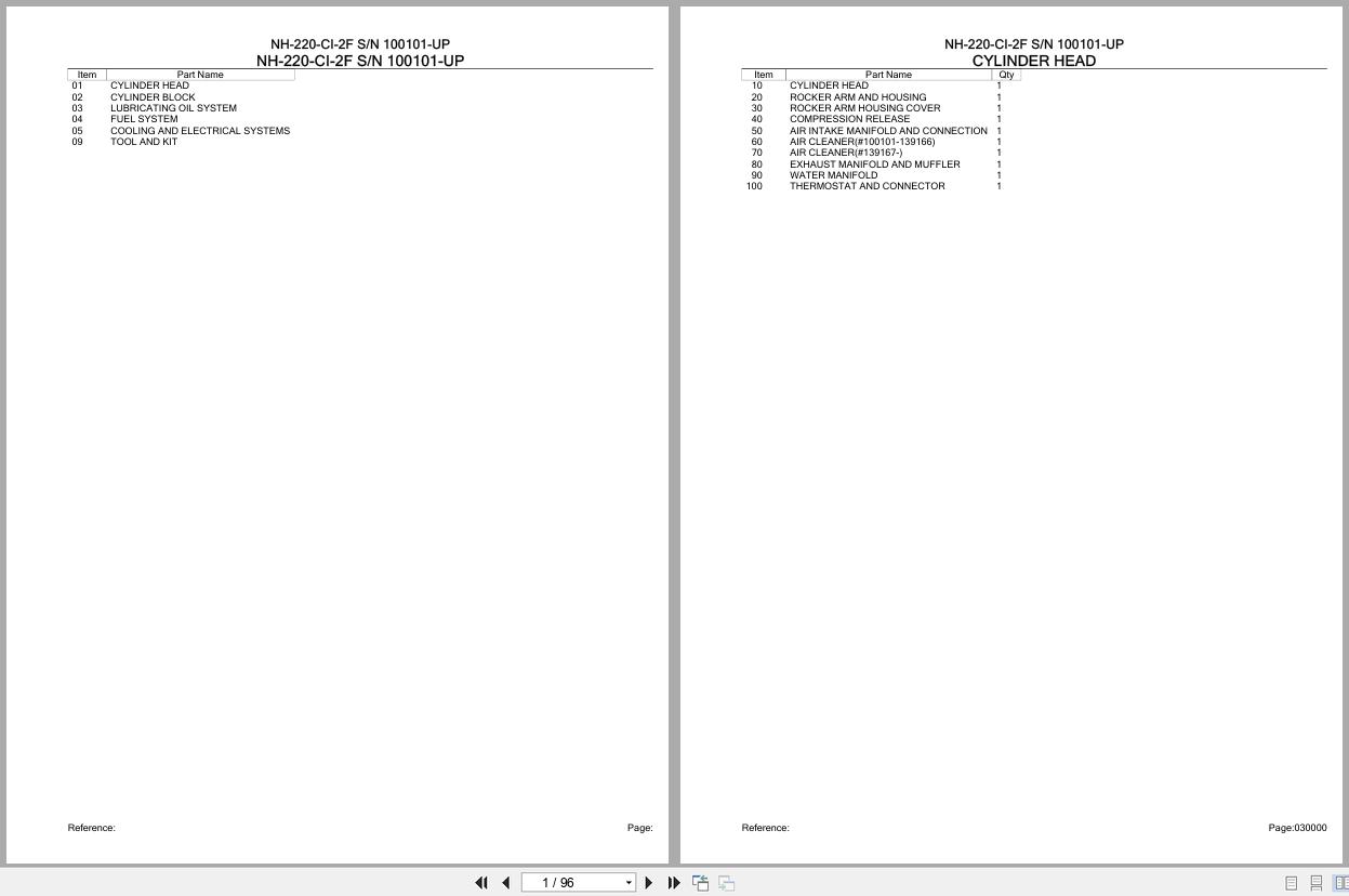 Komatsu Engine NH 220 CI 2F 100101 UP Parts Catalog (1)