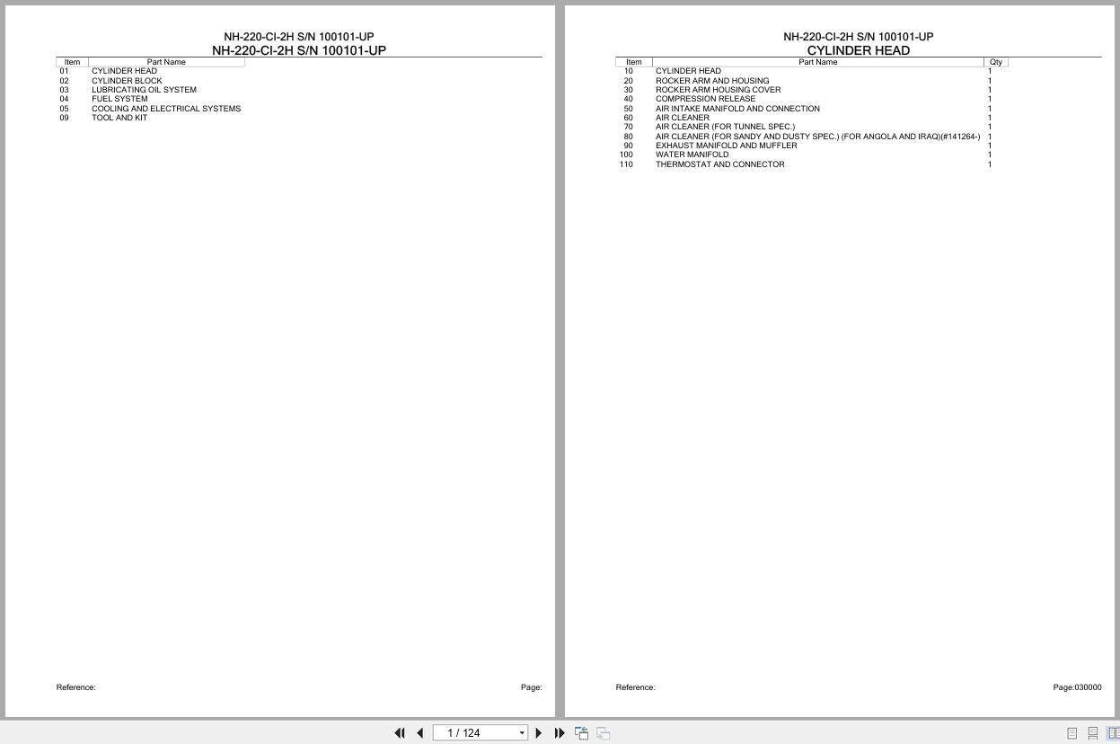 Komatsu Engine NH 220 CI 2H 100101 UP Parts Catalog (1)