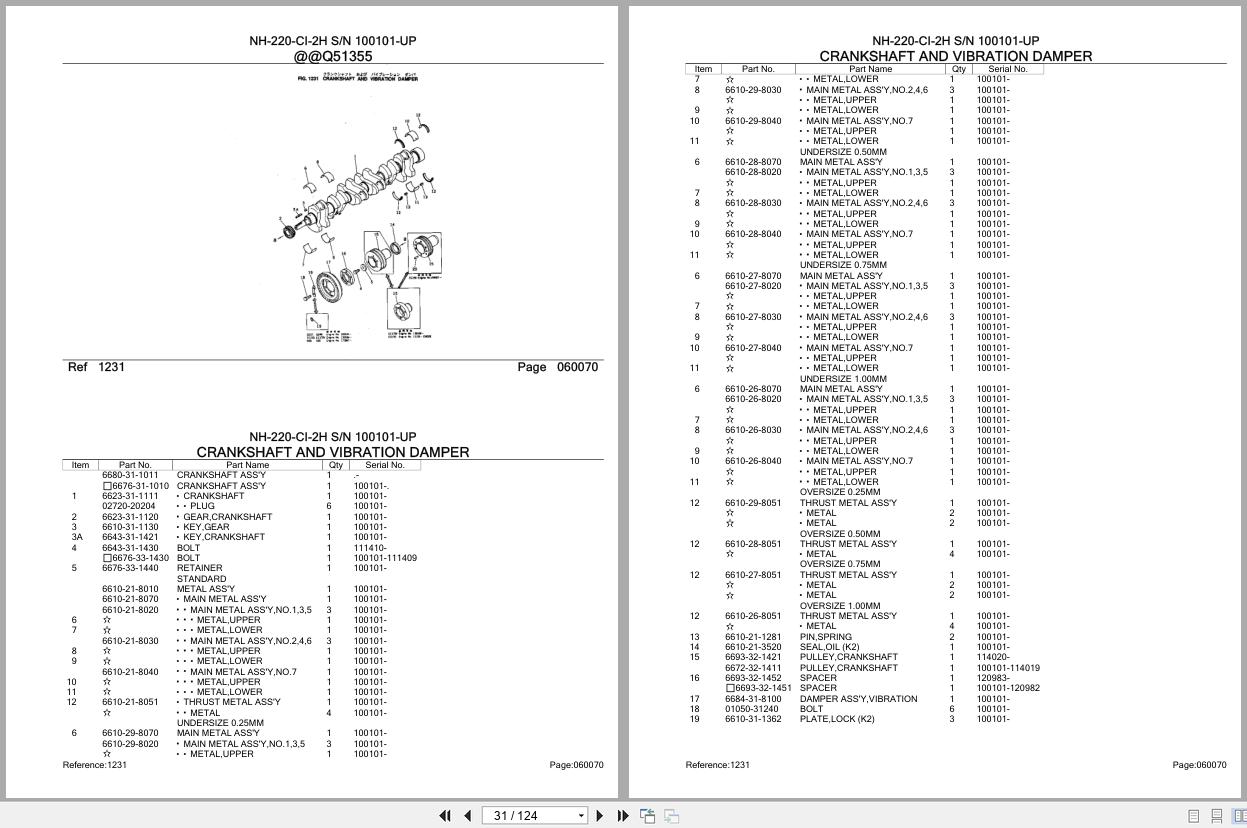 Komatsu Engine NH 220 CI 2H 100101 UP Parts Catalog (2)