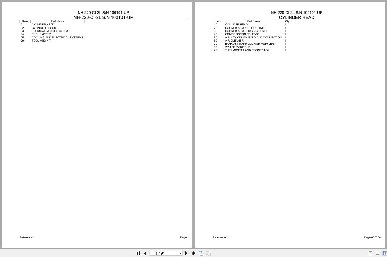Komatsu Engine NH 220 CI 2L 100101 UP Parts Catalog (1)