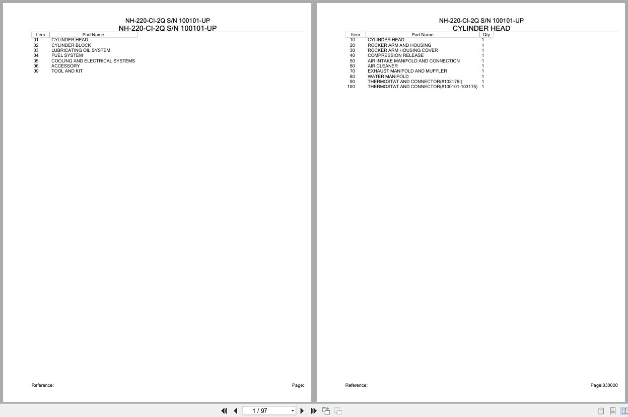 Komatsu Engine NH 220 CI 2Q 100101 UP Parts Catalog (1)