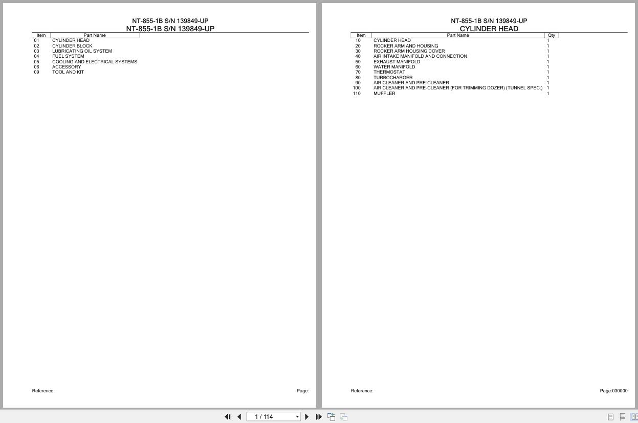 Komatsu Engine NT 855 1B 139849 UP Parts Catalog (1)
