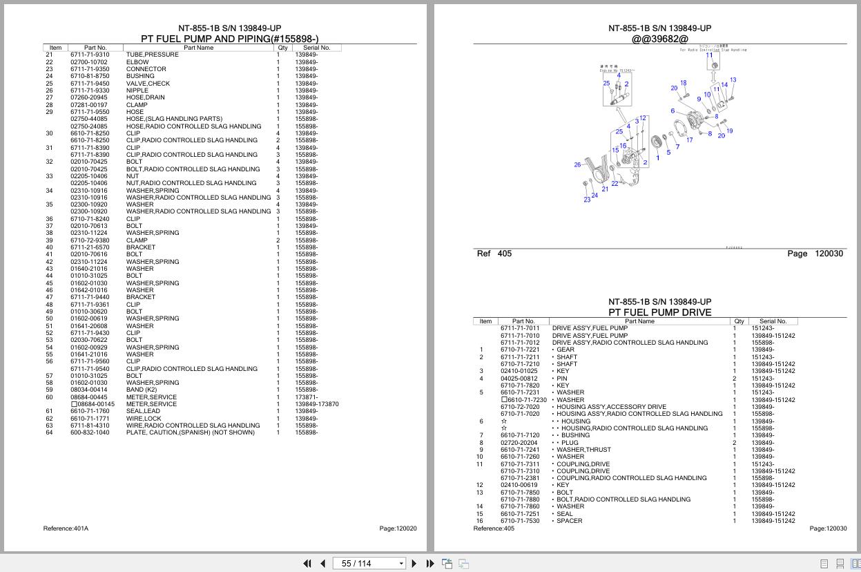 Komatsu Engine NT 855 1B 139849 UP Parts Catalog (2)