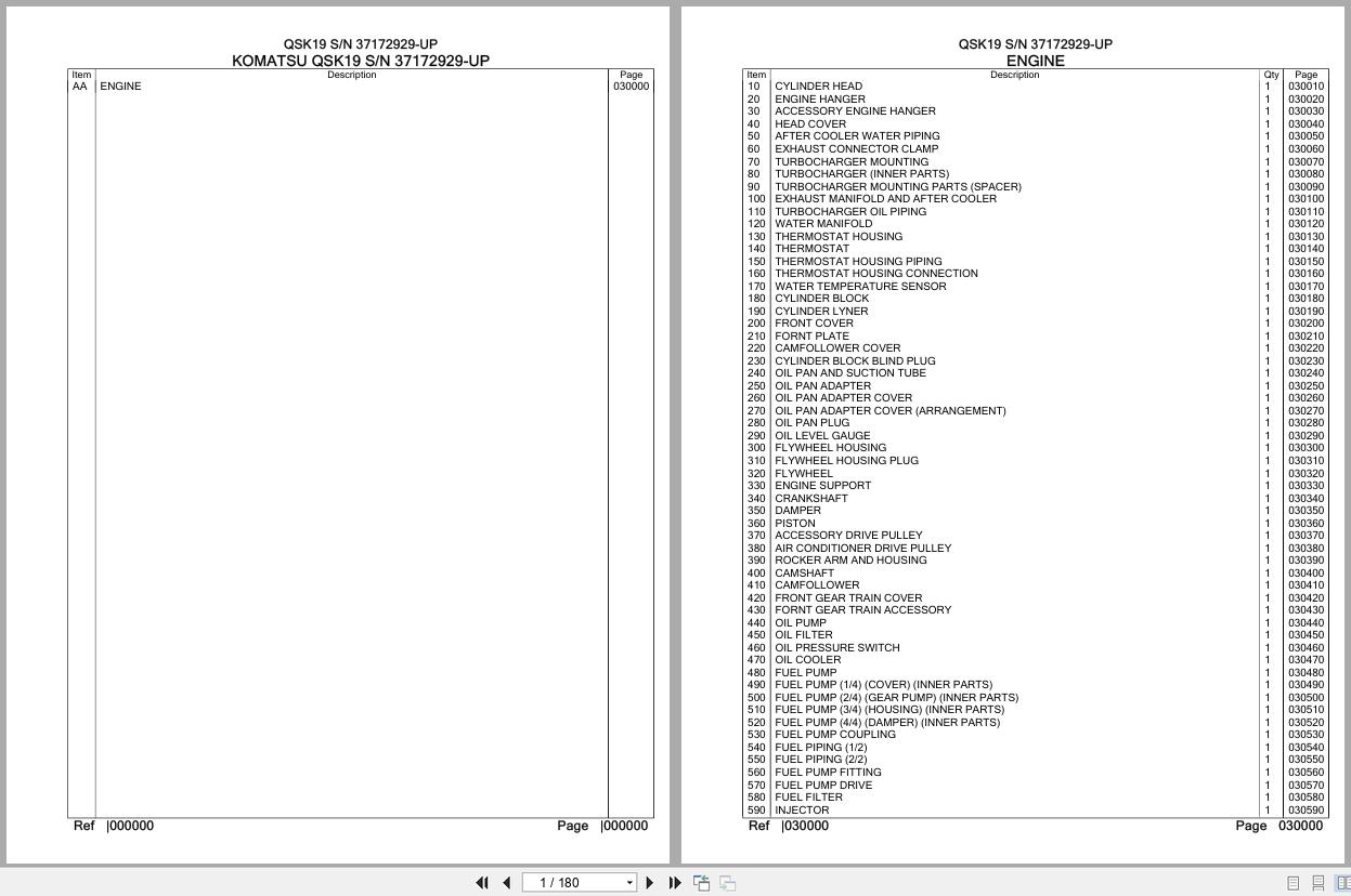 Komatsu Engine QSK19 37172929 UP Parts Catalog (1)