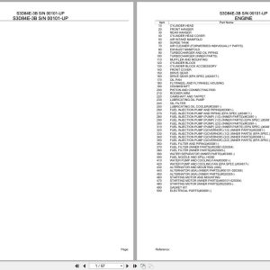 Komatsu Engine S3D84E 3B 00101 UP Parts Catalog (1)
