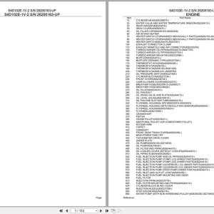 Komatsu Engine S4D102E 1V 2 26200163 UP Parts Catalog (1)