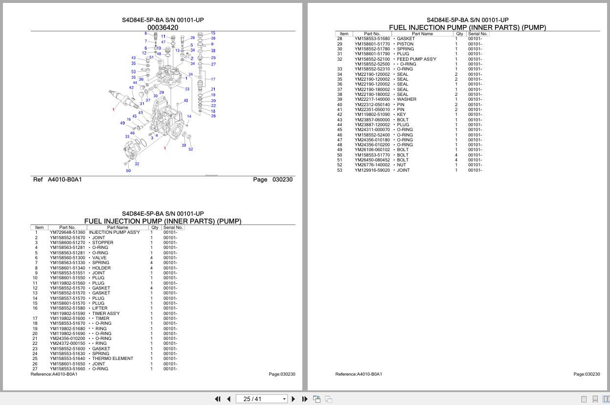 Komatsu Engine S4D84E 5P BA 00101 UP Parts Catalog (2)