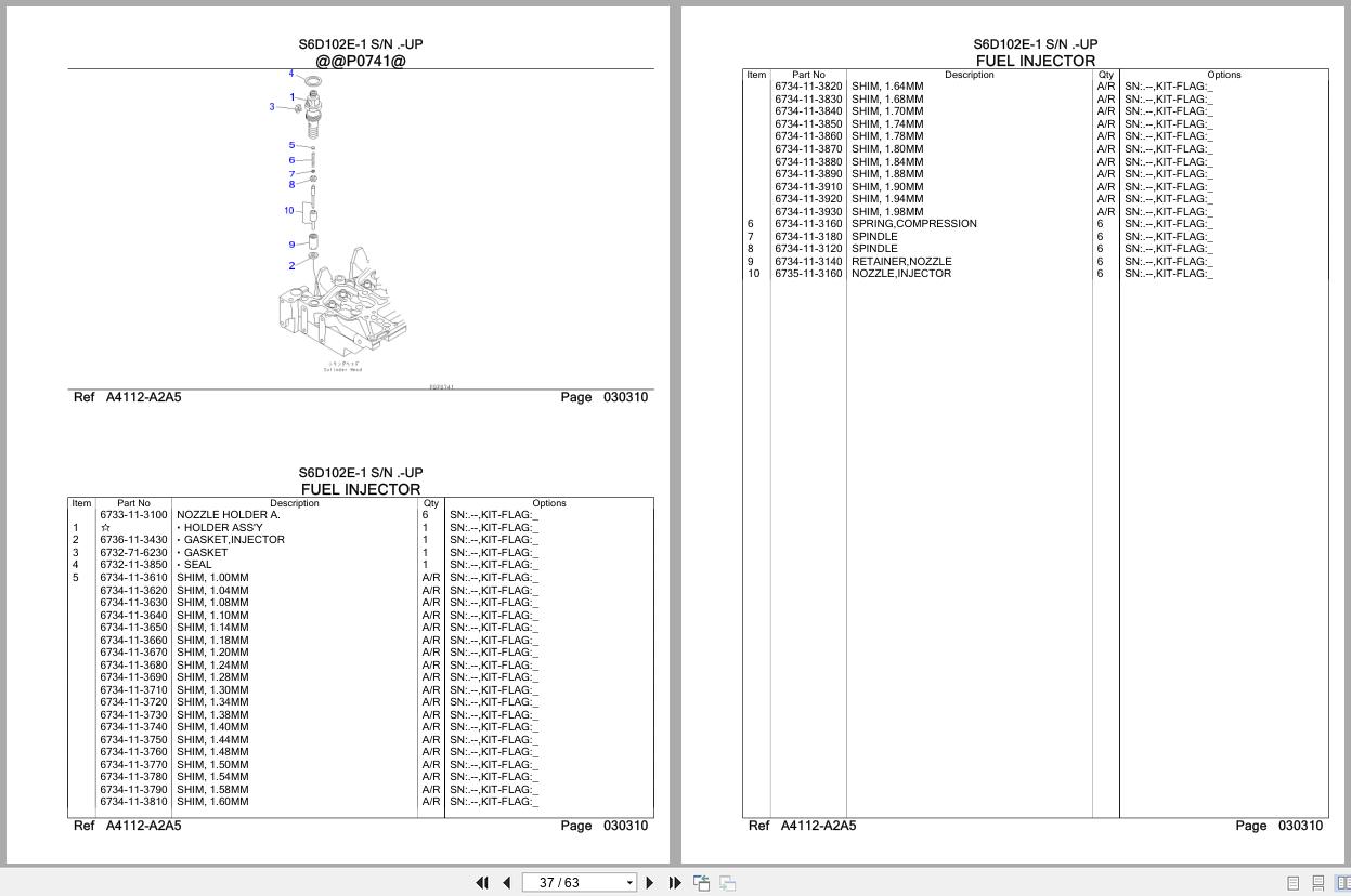 Komatsu Engine S6D102E 1 Parts Catalog (2)