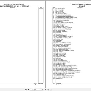 Komatsu Engine S6D102E 1AA 21180000 UP Parts Catalog (1)