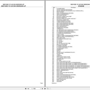 Komatsu Engine S6D102E 1C US 26202240 UP Parts Catalog (1)