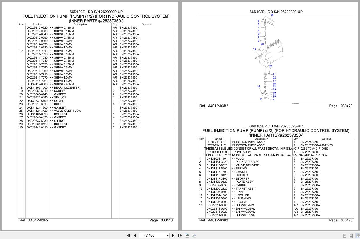 Komatsu Engine S6D102E 1DD 26200929 UP Parts Catalog (2)