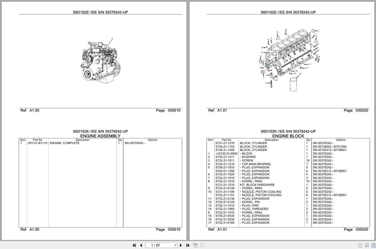 Komatsu Engine S6D102E 1EE 30379242 UP Parts Catalog (1)