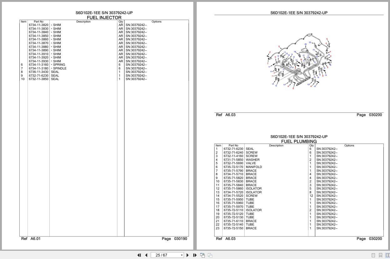 Komatsu Engine S6D102E 1EE 30379242 UP Parts Catalog (2)