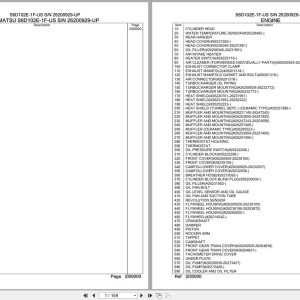 Komatsu Engine S6D102E 1F US 26200929 UP Parts Catalog (1)