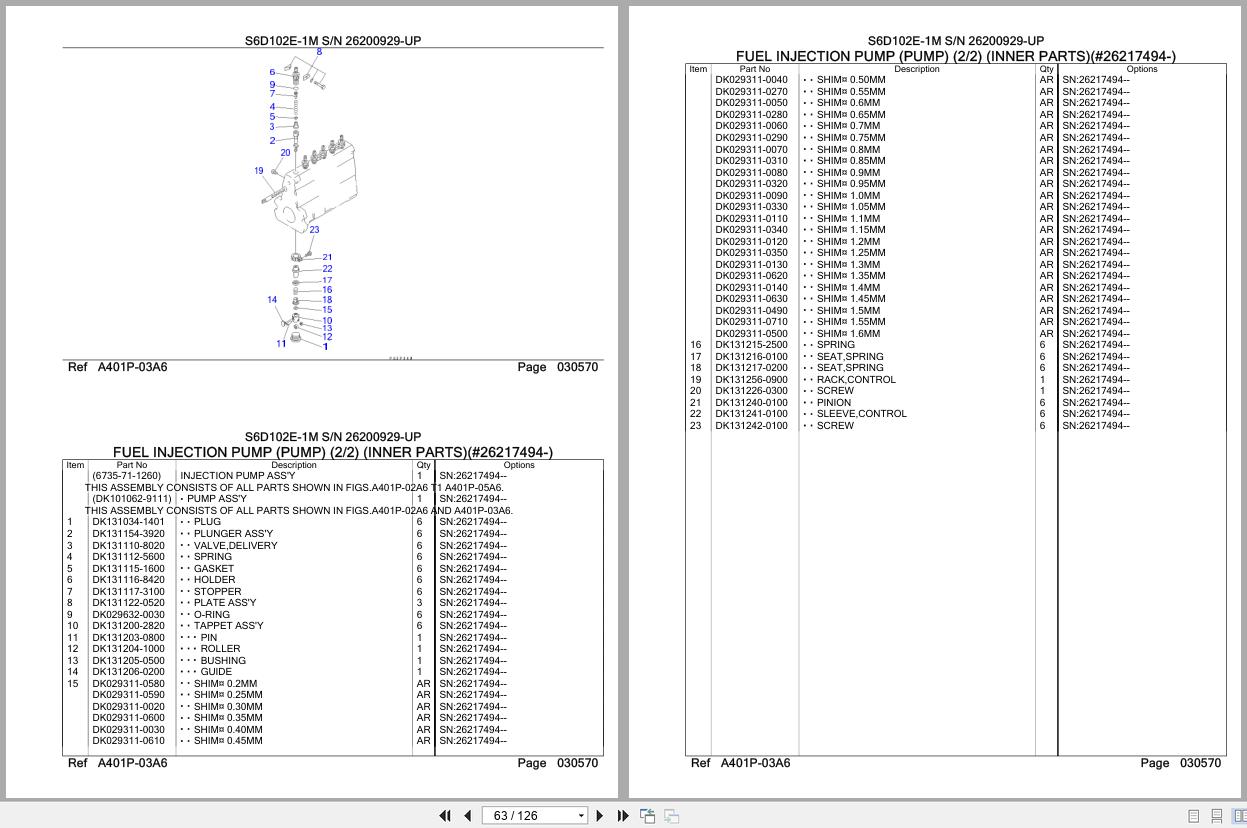 Komatsu Engine S6D102E 1M 26200929 UP Parts Catalog (2)