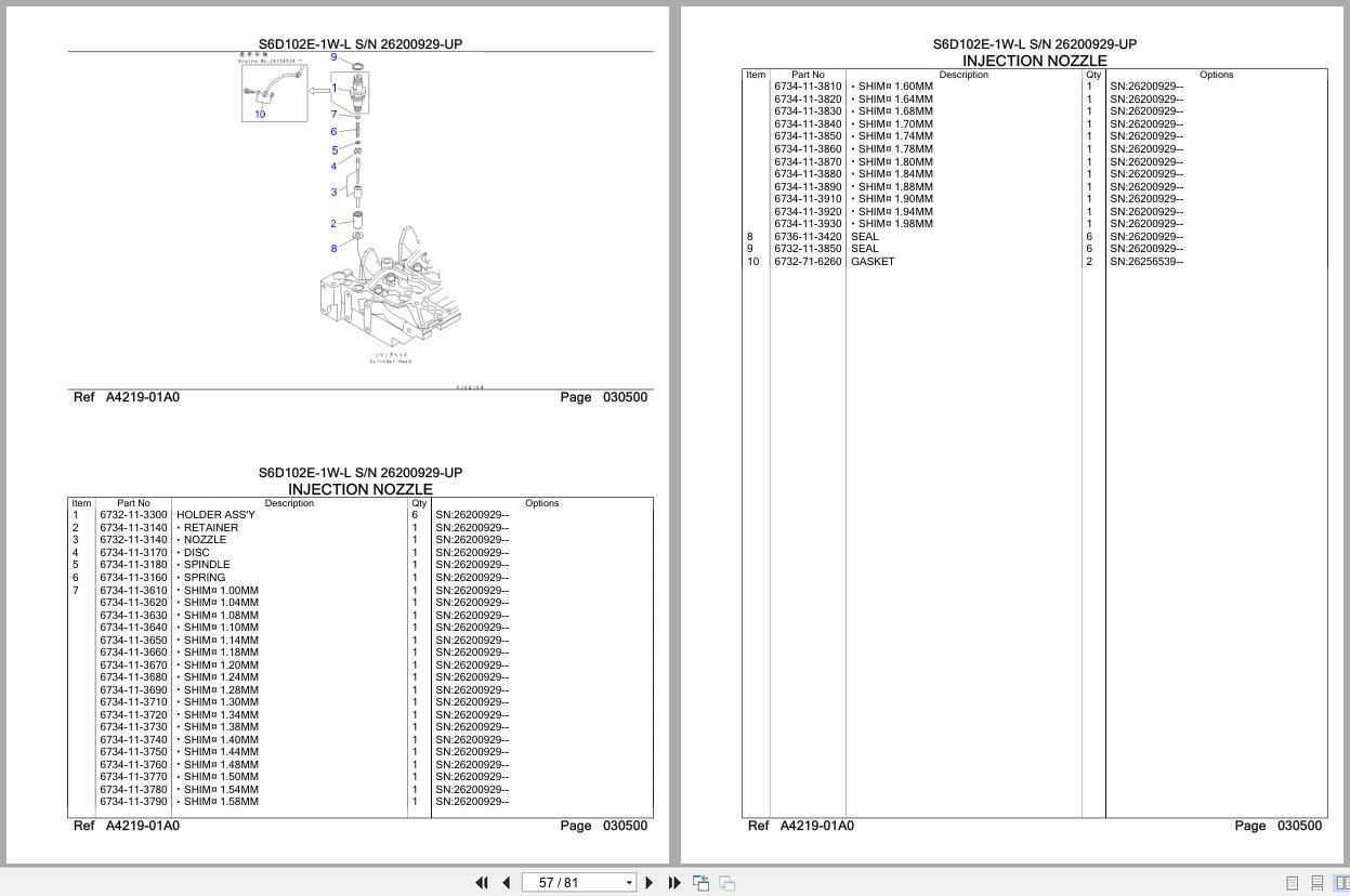 Komatsu Engine S6D102E 1W L 26200929 UP Parts Catalog (2)